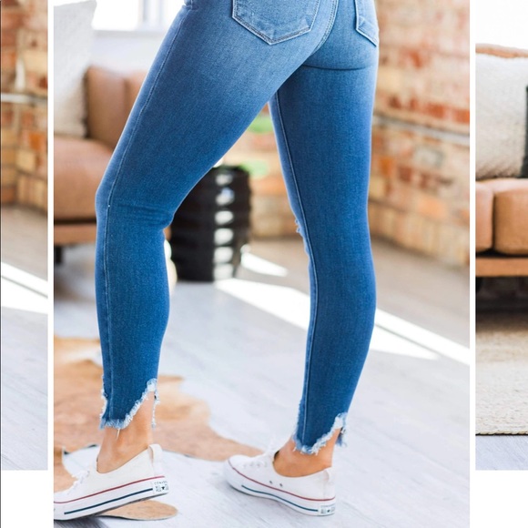 Jersey Button Fly Kancan NWT SIZE 9 medium denim wash - Picture 7 of 9